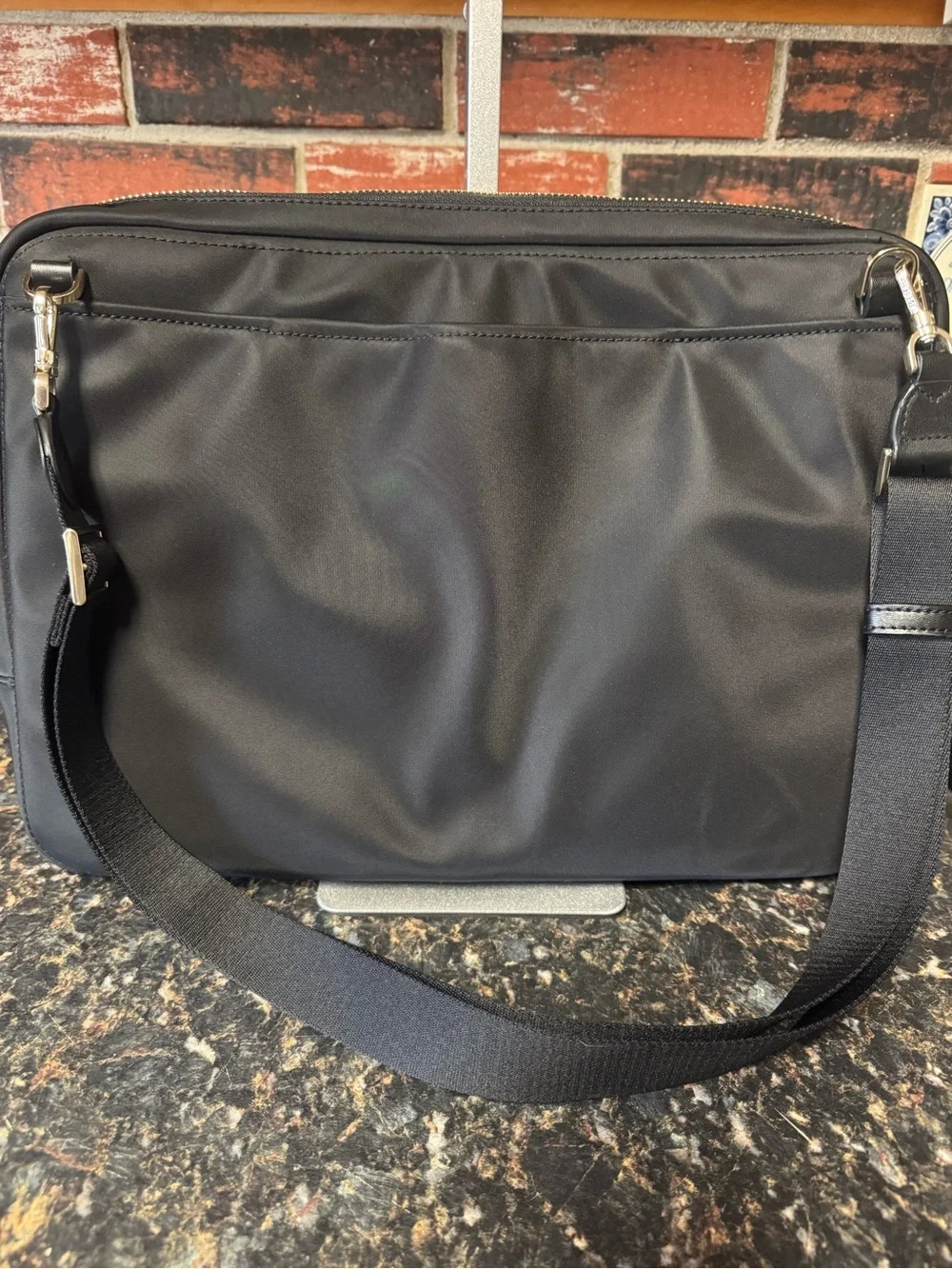 Kate Spade New York Black Nylon Laptop Bag Briefcase Work Travel Case